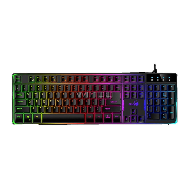 Teclado Gamer Genius GX Scorpion K8 (Semi-Mecánico, LED Multicolor, Negro)