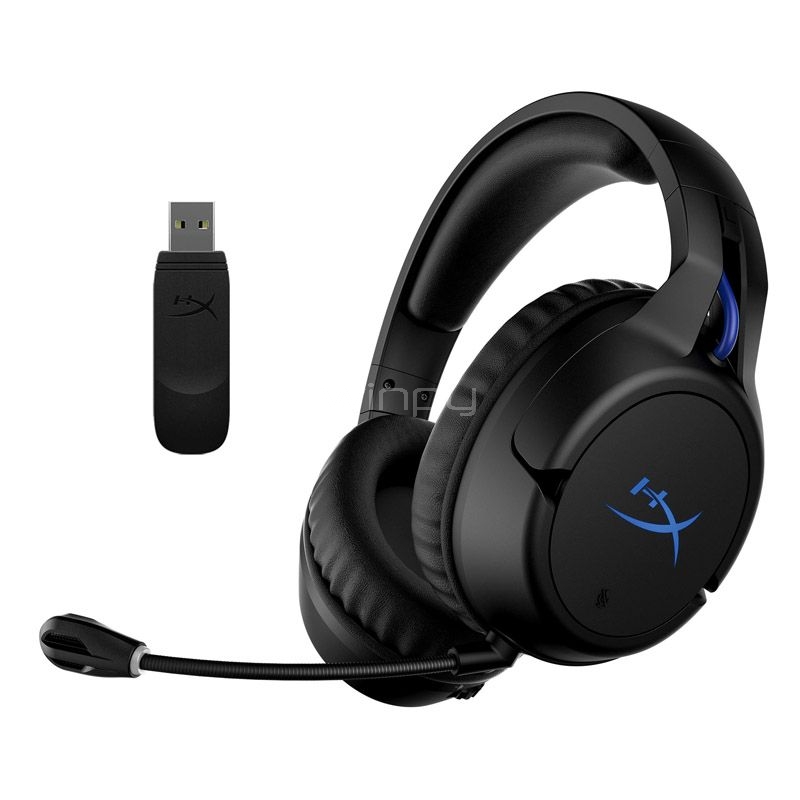 Audífonos Gamer HyperX Cloud Flight Wireless (Dongle USB, PS5/PS4, Negro/Azul)