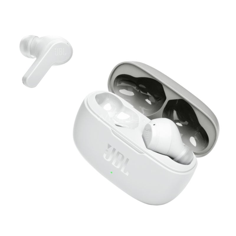 Audífonos Bluetooth JBL Wave 200 TWS (In-Ear, IPX2, Blanco)