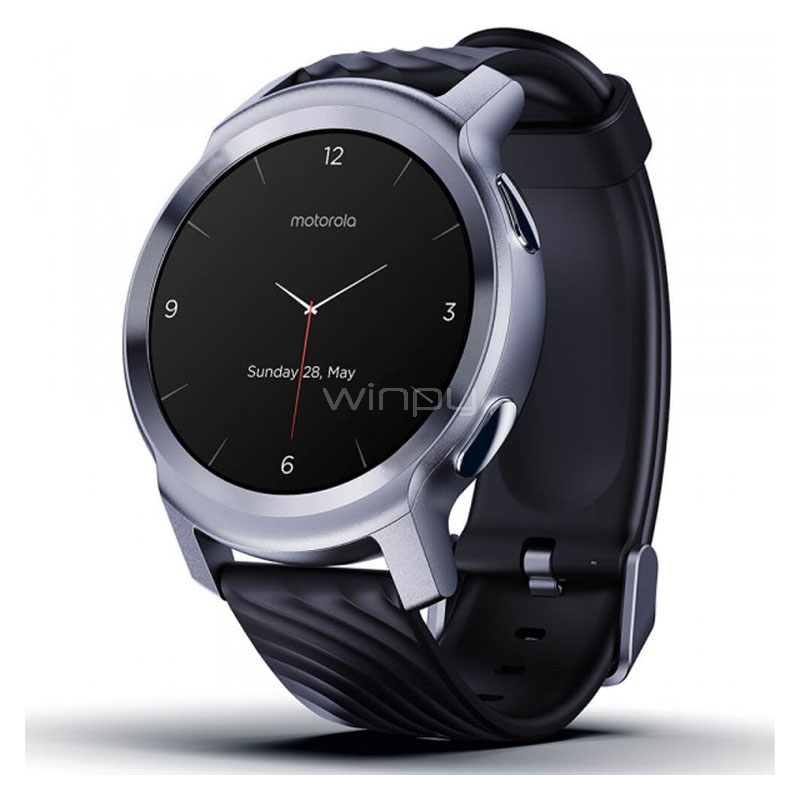 SmartWatch Motorola Moto Watch 100 de 42mm (Bluetooth, 5 ATM, GLONASS, Black Sport)