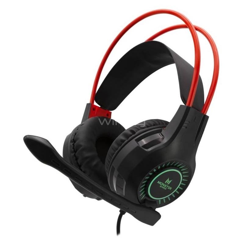 Audífonos Gamer Monster TRAP Multiplataforma (RGB, 2x entrada 3.5 + USB)