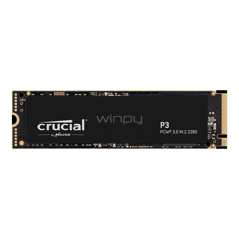 Unidad de estado sólido Crucial P3 de 1TB (NVMe, PCIe 3.0, 3D NAND)