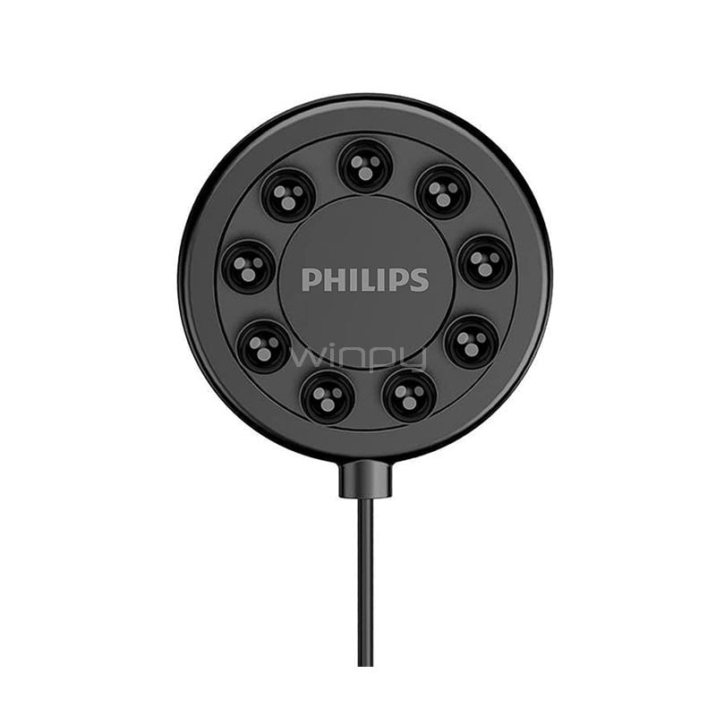 Cargador Inalámbrico Philips Carga Rápida (Qi, 10W, Antideslizante, Negro)