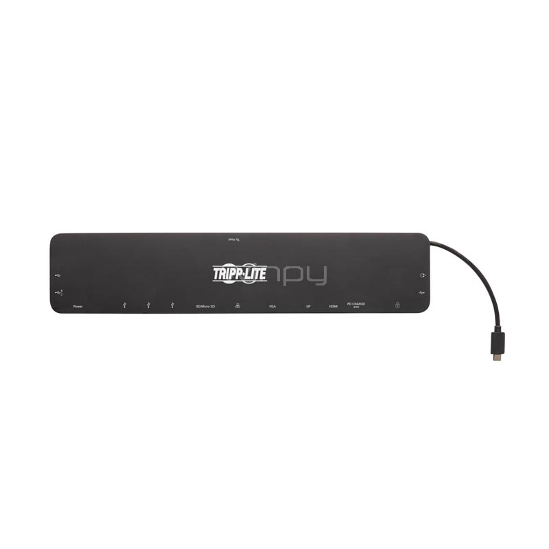 Estación de Acoplamiento Tripp-Lite DOCK7D USB C (Ultra HD 4K, D-Port/ HDMI/ VGA, USB-A/C, GbE, 100W PD)