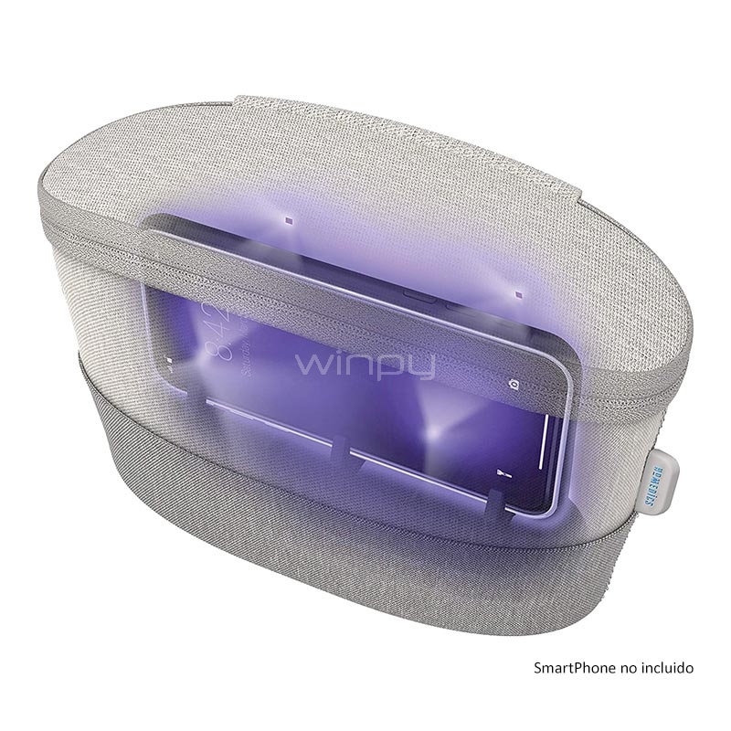Sanitizador UV Homedics Multipropósito (4 LED UV-C, Recargable, Gris)
