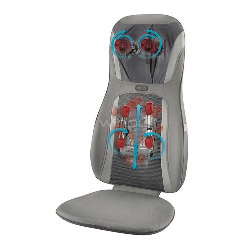 Asiento Masajeador Homedics Shiatsu (3 Zonas, Calor, Gris)