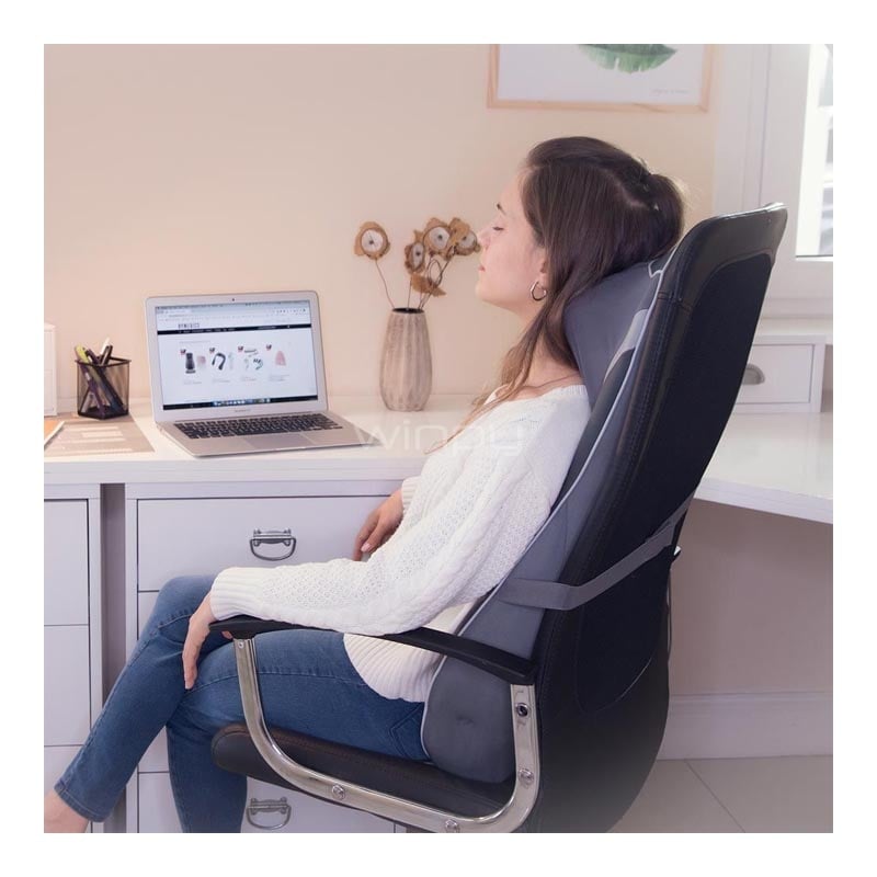Asiento Masajeador Homedics Shiatsu (3 Zonas, Calor, Gris)