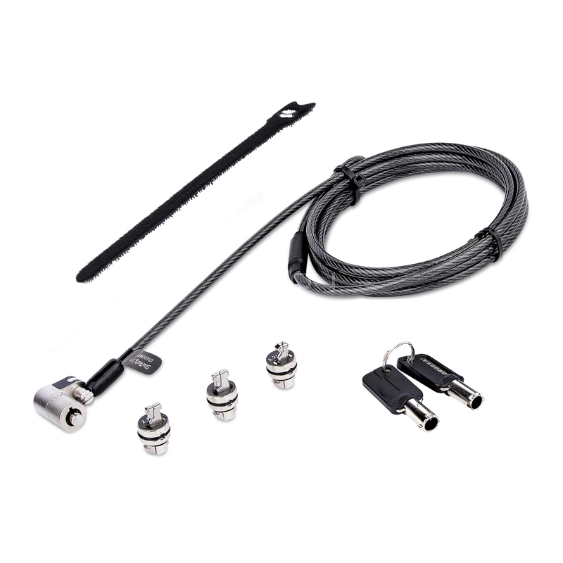 Cable de Seguridad StarTech de 2 metros (Llave, K-Slot, Ranura Nano)