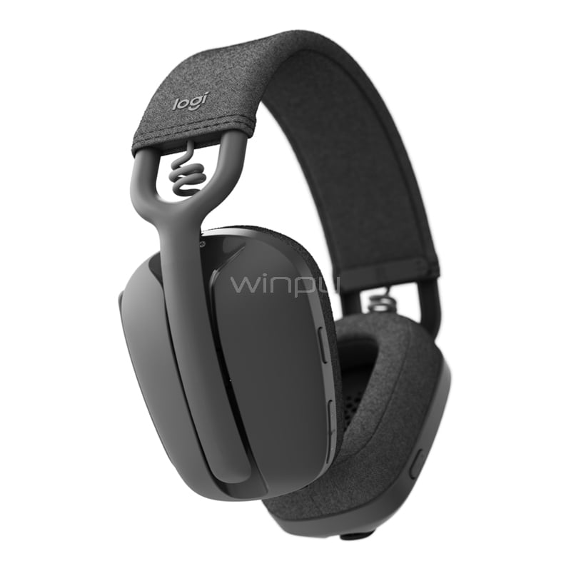 Audífonos Bluetooth Logitech Zone Vibe 100 (Over-Ear, Carga USB-C, Gris)