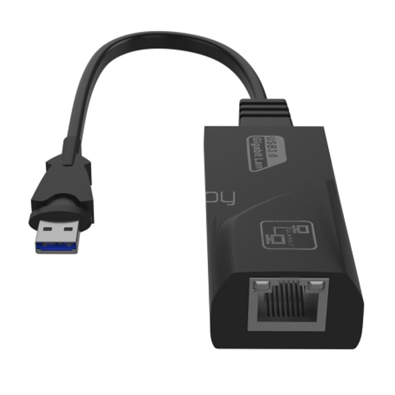 Adaptador de Red XTech de USB 3.0 a RJ-45 (USB 3.0, 1.000Mbps, Negro)
