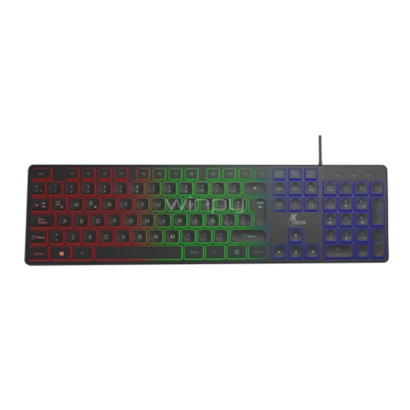 Kit Gamer Teclado + Mouse + MousePad XTech Hasha (1.200dpi, Anti-Ghosting Español, Negro)