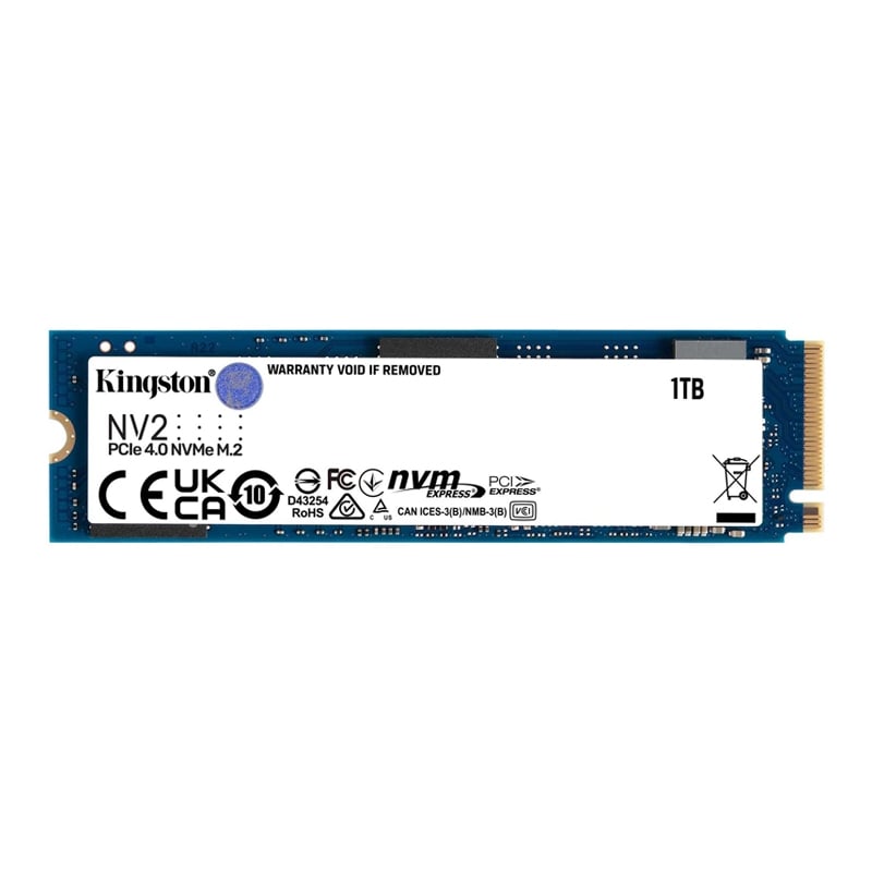 unidad de estado sólido kingston snv2s de 1tb (nvme, pcie gen 4x4, m.2 2280)