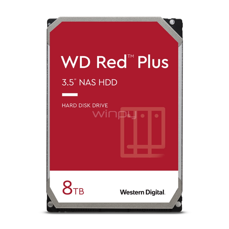 Disco Duro Western Digital Red Plus de 8TB para NAS (3.5“, SATA, 5.400rpm)