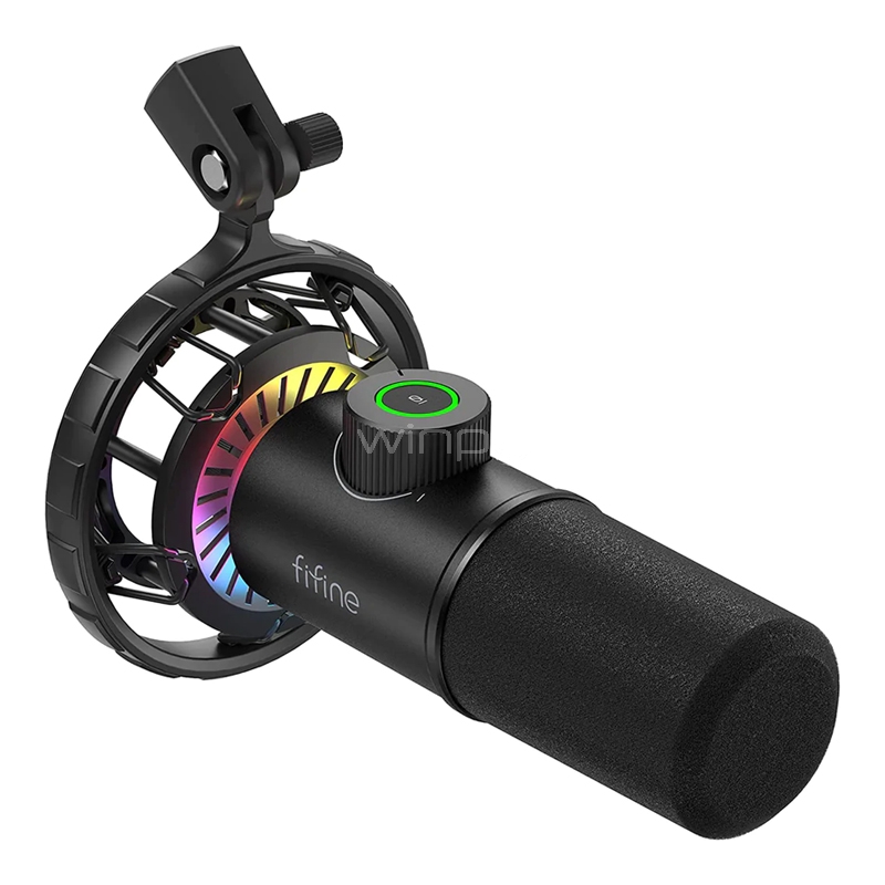 Micrófono Gamer FiFine K658 RGB (Cardioide dinámico USB, PC/PS4/PS5)