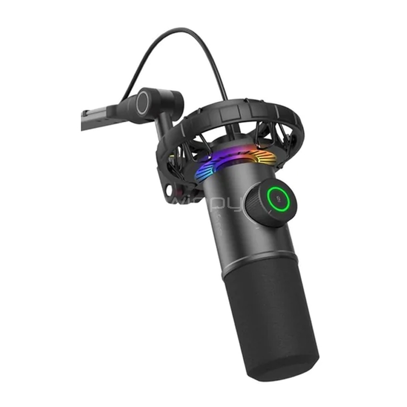 Micrófono Gamer FiFine K658 RGB (Cardioide dinámico USB, PC/PS4/PS5)
