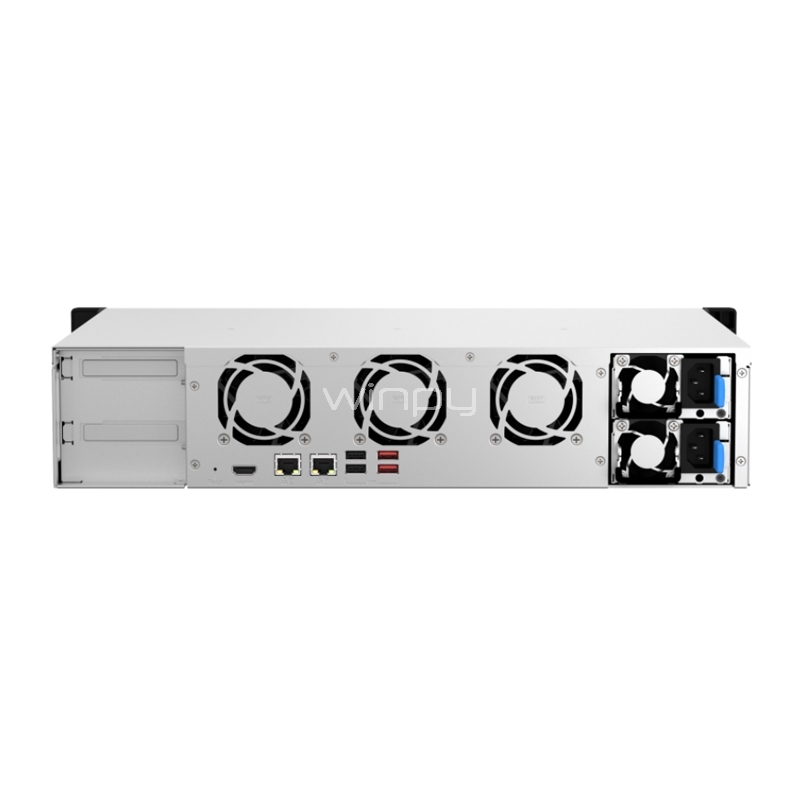 Servidor NAS QNAP TS-864eU-RP-4G-US (Celeron N5095, 4GB RAM, 8 bahías, 300W x2, 2U)
