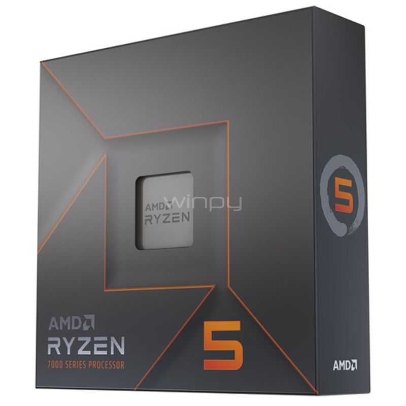 Procesador AMD Ryzen 5 7600X (AM5, 6 Cores, 12 Hilos, 4.7/5.3GHz, 32MB de Caché, Desbloqueado)