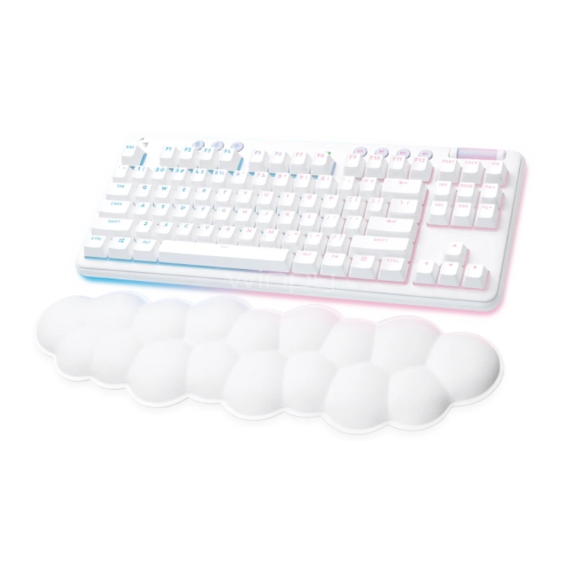 Teclado Mecánico Logitech G715 Wireless RGB (Switch GX, LIGHTSPEED/Bluetooth, Inglés, Blanco)