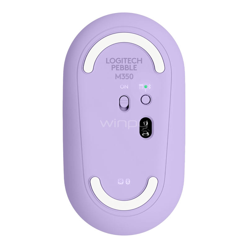 Mouse Inalámbrico Logitech Pebble M350 (Bluetooth, 1000dpi, 3 Botones, Lavanda)