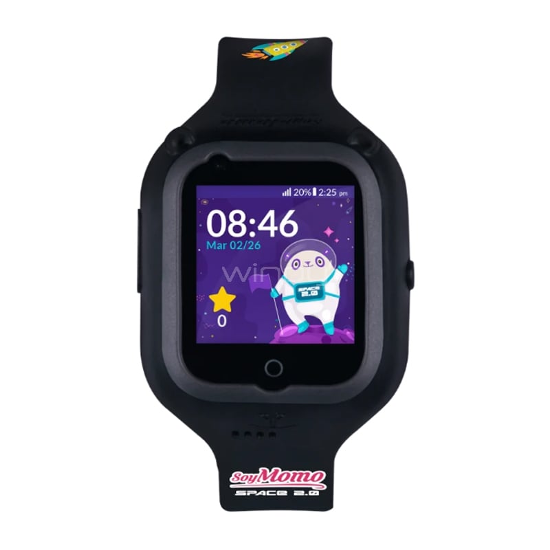 SmartWatch para Niños SoyMomo Space 2.0 de 1.4“ (Videollamadas, GPS, Botón SOS, IP67, Negro)