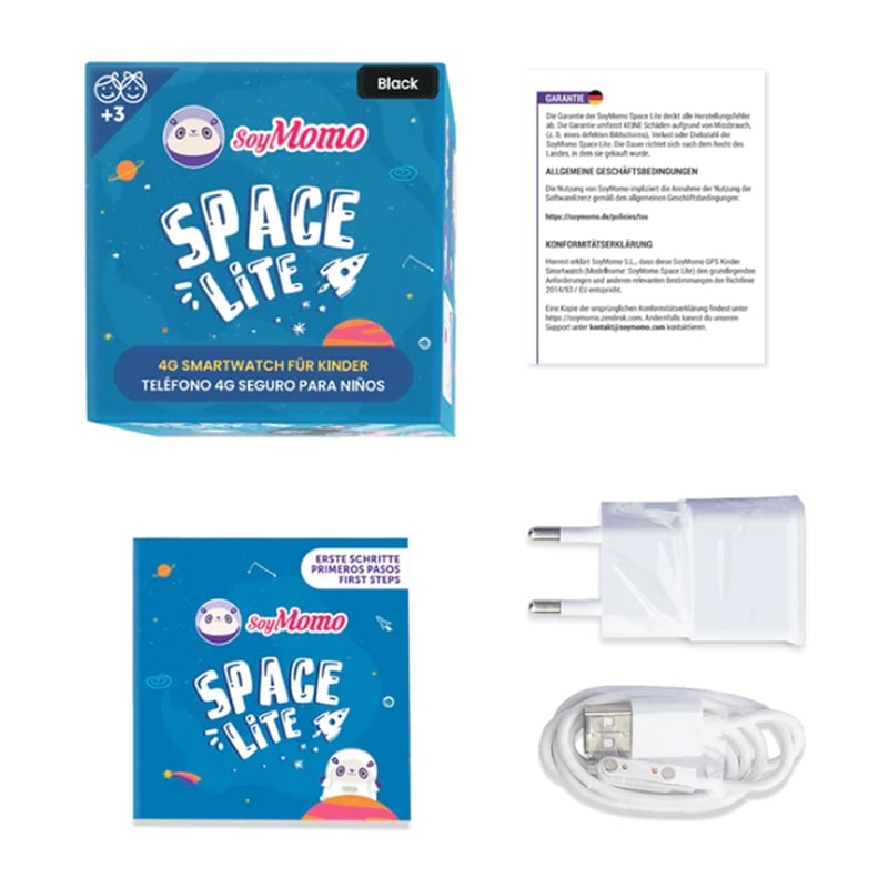 SmartWatch para Niños SoyMomo Space Lite de 1.4“ (Llamadas, GPS, Botón SOS, IP65, Negro)