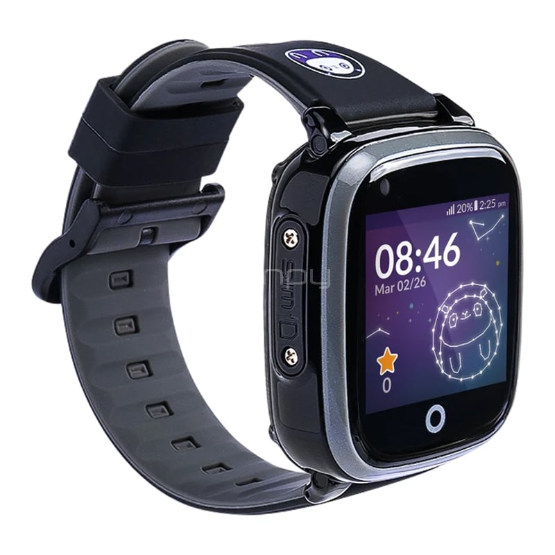 SmartWatch para Niños SoyMomo Space 1.0 de 1.4“ (Videollamadas, GPS, Botón SOS, IP65, Negro)