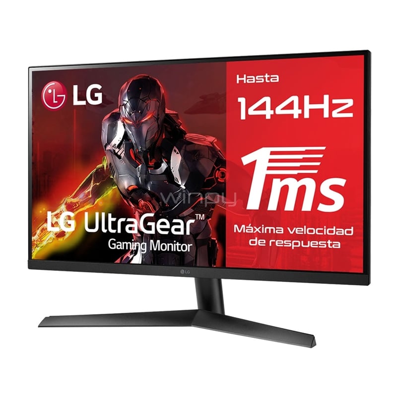 Monitor Gamer LG UltraGear de 27“ (IPS, Full HD, 144Hz, 1ms, HDR10, D-Port+HDMI, FreeSync, Vesa)