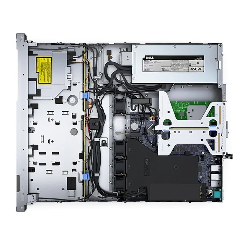 servidor dell poweredge r250 (xeon e-2324g, 16gb ram, 2tb hdd, fuente 450w, rack 1u)