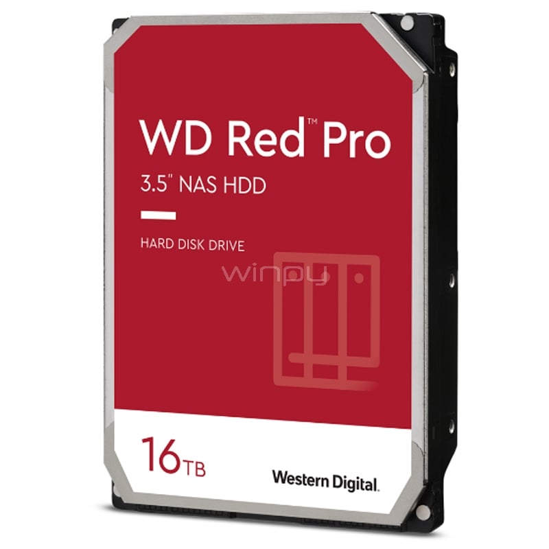 Disco Duro Western Digital RED PRO de 16TB (3.5“, SATA, 7200rpm, 512MB)