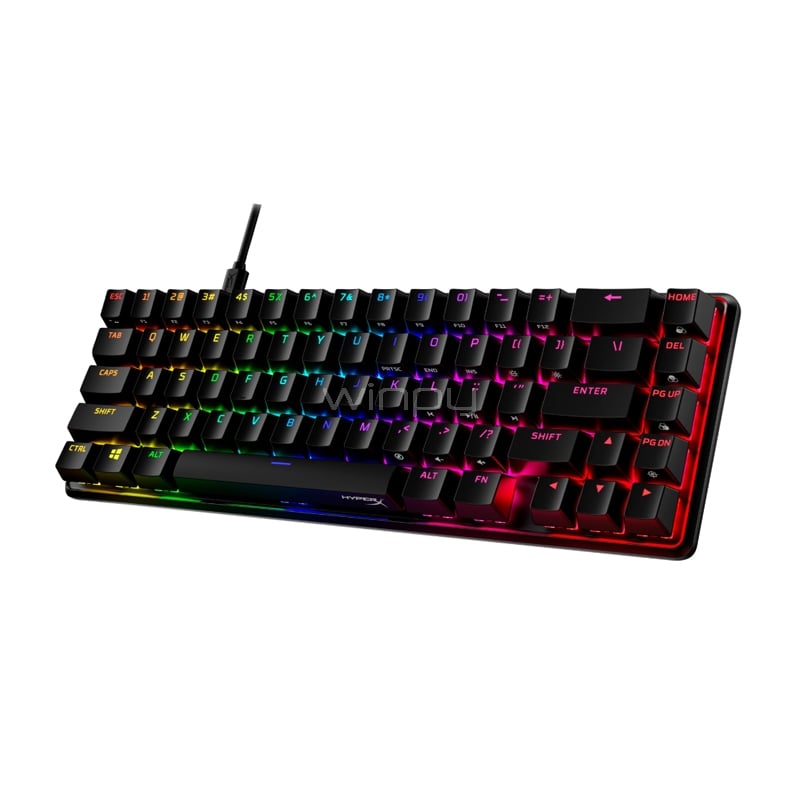Teclado Mecánico HyperX Alloy Origins 65 RGB (Switch Red, Anti-Ghosting, Inglés, Negro)