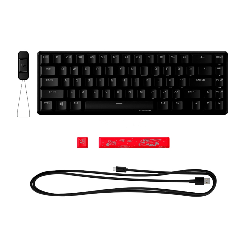 Teclado Mecánico HyperX Alloy Origins 65 RGB (Switch Red, Anti-Ghosting, Inglés, Negro)