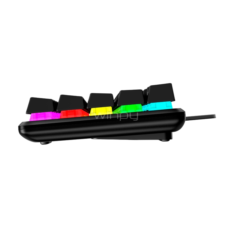 teclado mecánico hyperx alloy origins 65 rgb (switch aqua, anti-ghosting, inglés, negro)