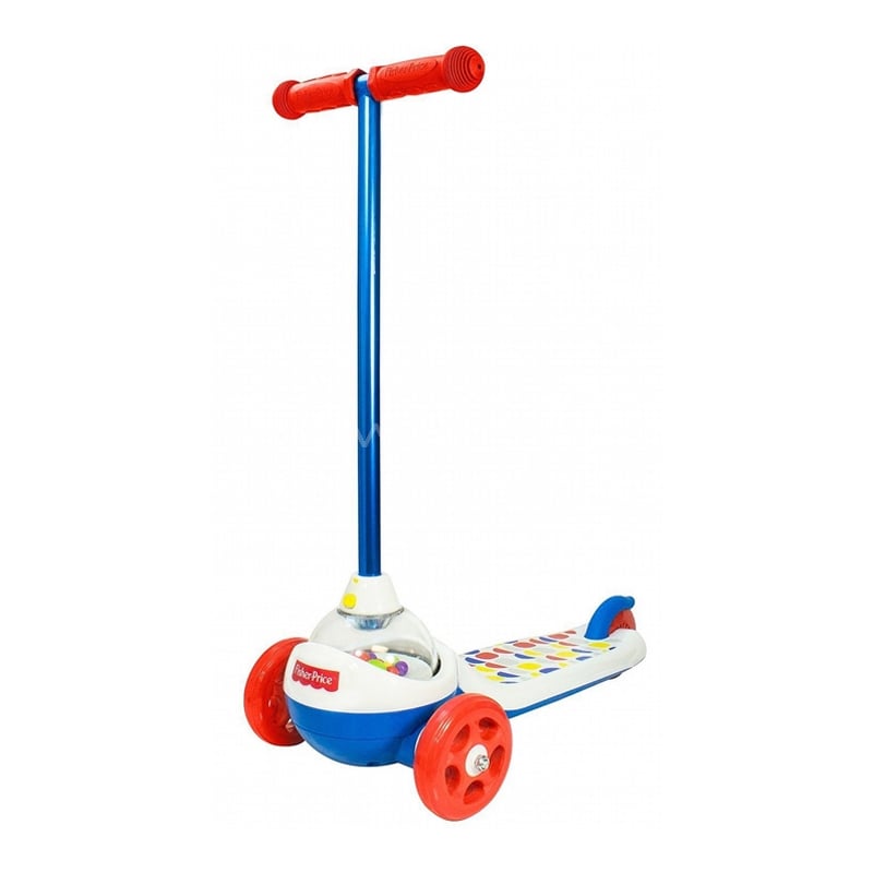 Scooter Fisher Price Corn Popper para Niños 2+ (hasta 34kg, 3 Ruedas, Azul/Rojo)