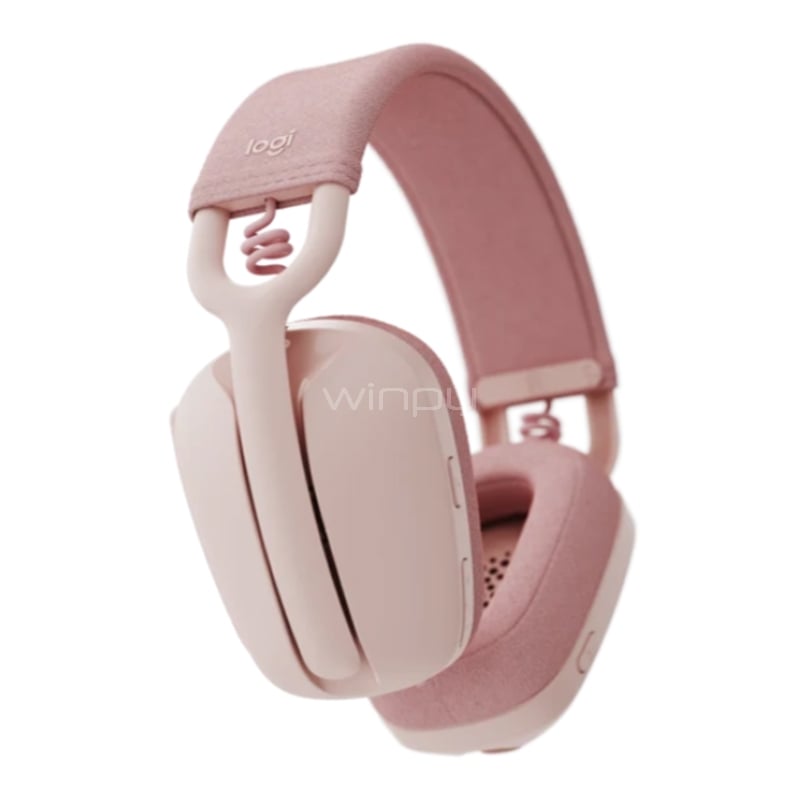 Audífonos Logitech Zone Vibe 100 (Over-Ear, Bluetooth, Rosado)