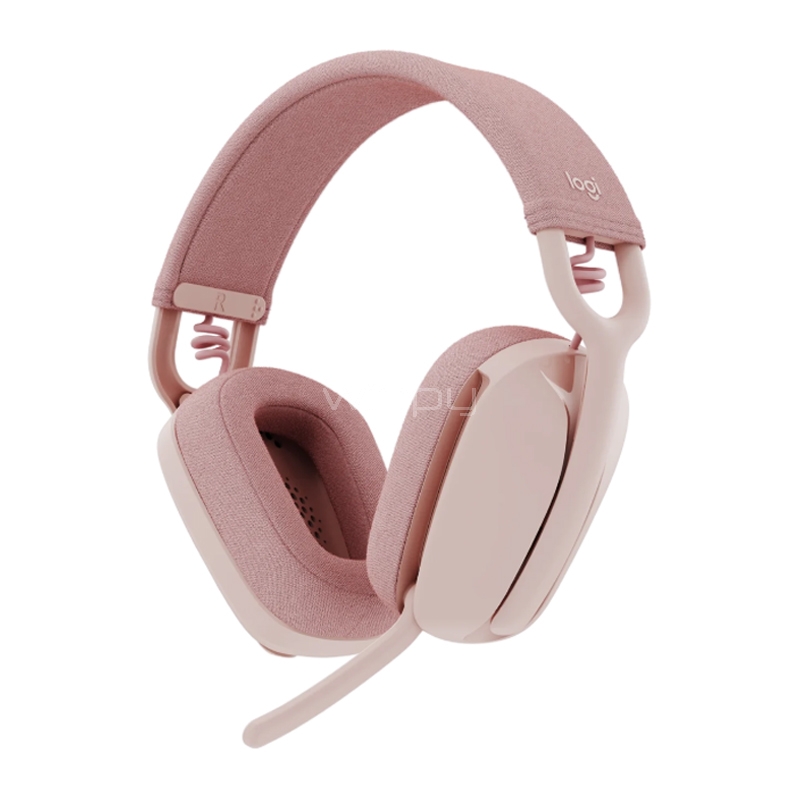 Audífonos Logitech Zone Vibe 100 (Over-Ear, Bluetooth, Rosado)