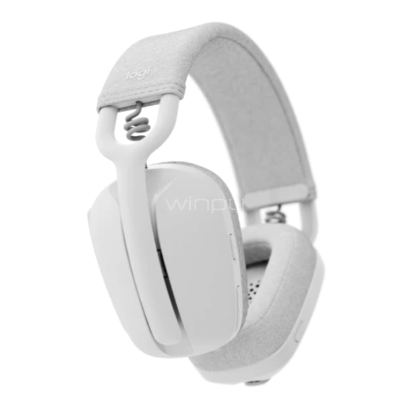 Audífonos Logitech Zone Vibe 100 (Over-Ear, Bluetooth, Blanco)