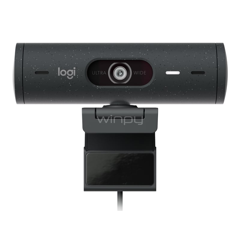 Cámara Web Logitech Brio 500 de 4 MP (Full HD, USB-C, Grafito)