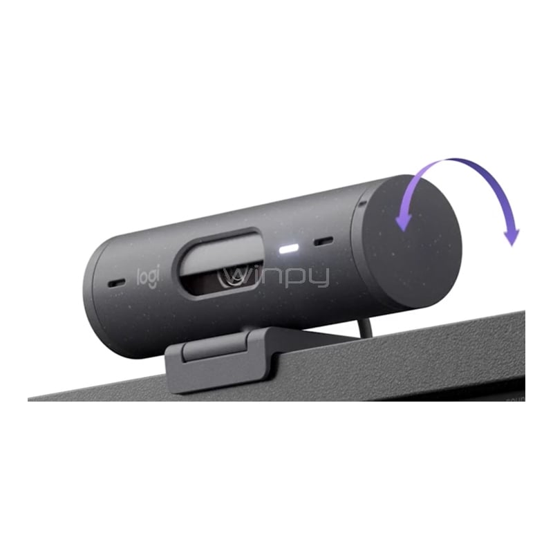 Cámara Web Logitech Brio 500 de 4 MP (Full HD, USB-C, Grafito)