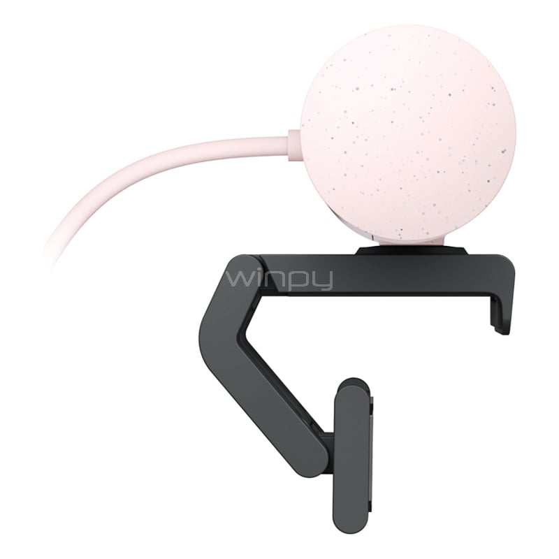 Cámara Web Logitech Brio 500 de 4 MP (Full HD, USB-C, Rosado)