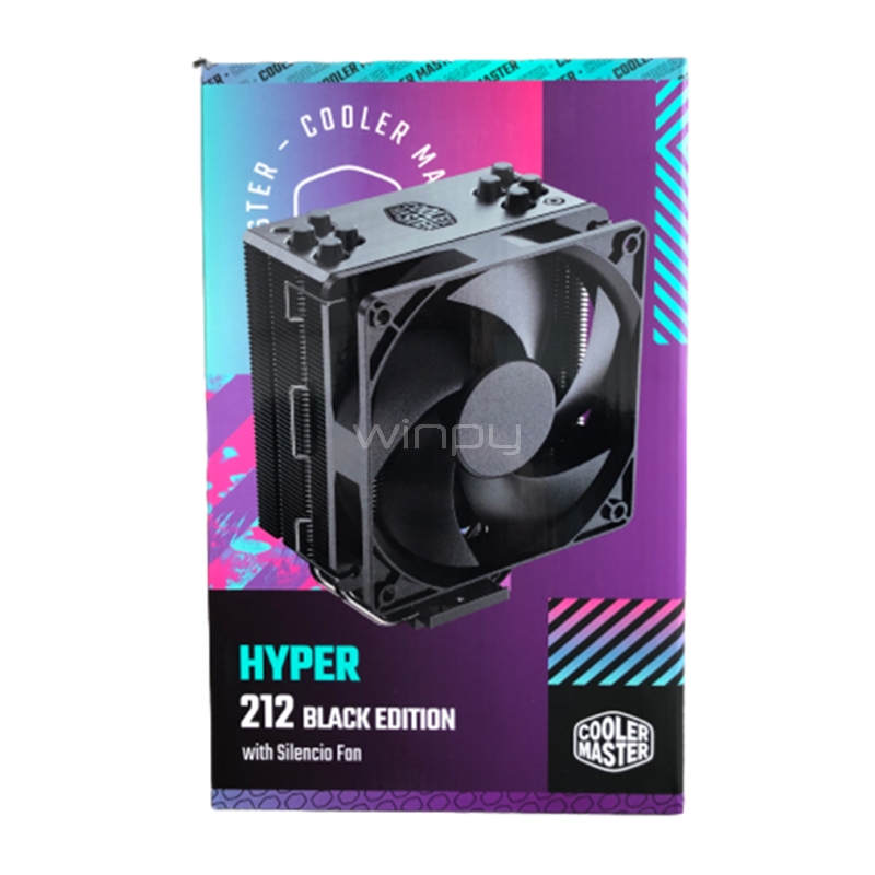Disipador de Aire Cooler Master Hyper 212 (120mm, 2000rpm, Negro)