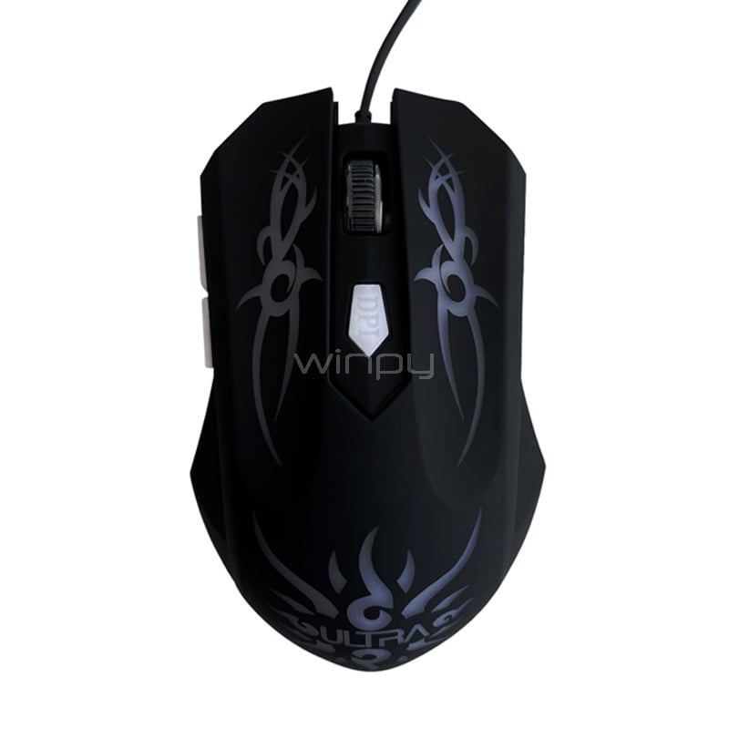 Mouse Gamer Ultra TecX5 (2.400dpi, Retroiluminación LED, Negro)