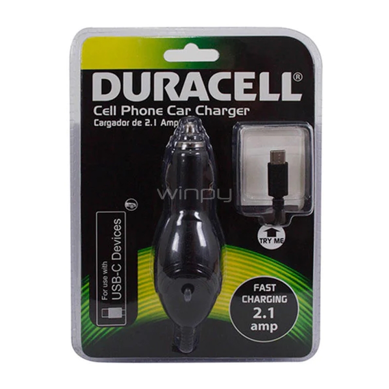 Cargador de Auto Duracell DU6193 (2.1A, USB-C)