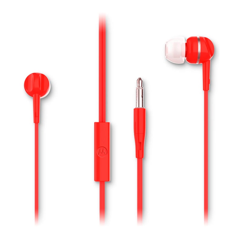 Audífonos Motorola EarBuds 105 (Jack 3.5mm, Rojo)