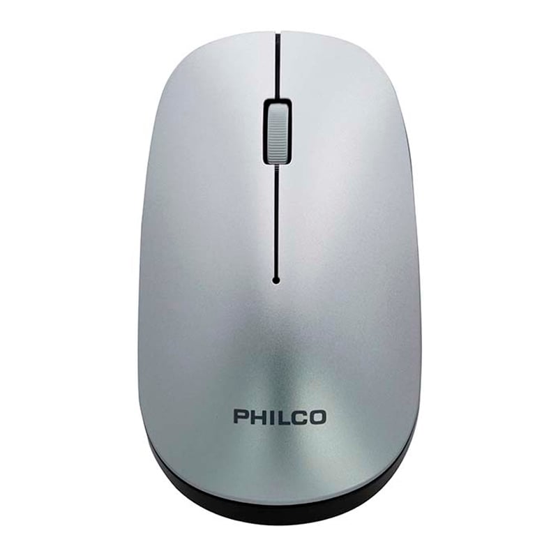 Mouse Inalámbrico Philco (Dongle USB, 1.600dpi, Gris)