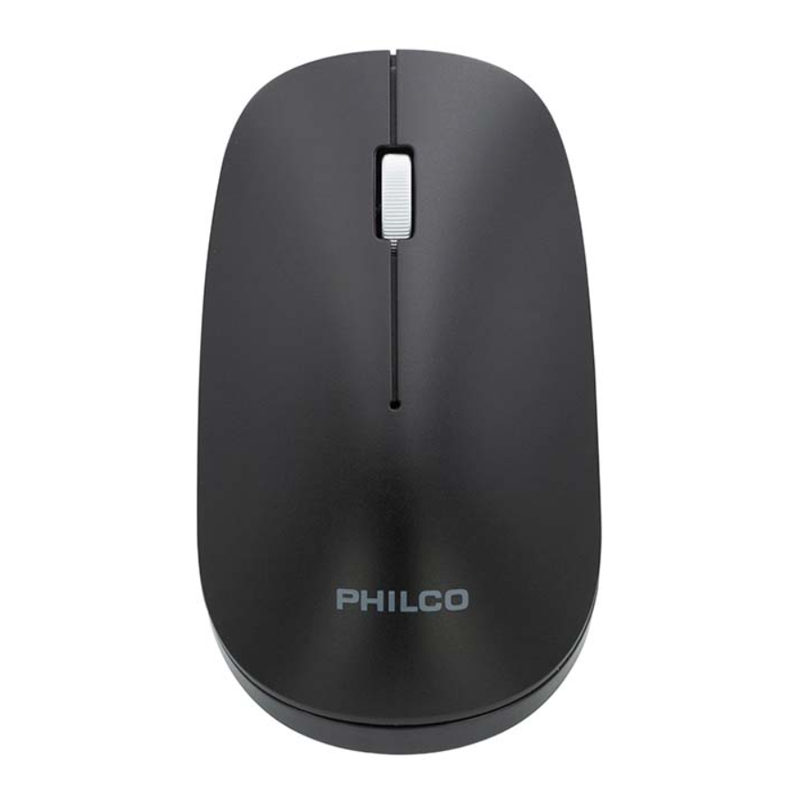 Mouse Inalámbrico Philco (Dongle USB, 1.600dpi, Negro)