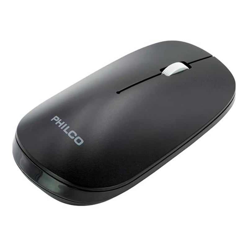 Mouse Inalámbrico Philco (Dongle USB, 1.600dpi, Negro)