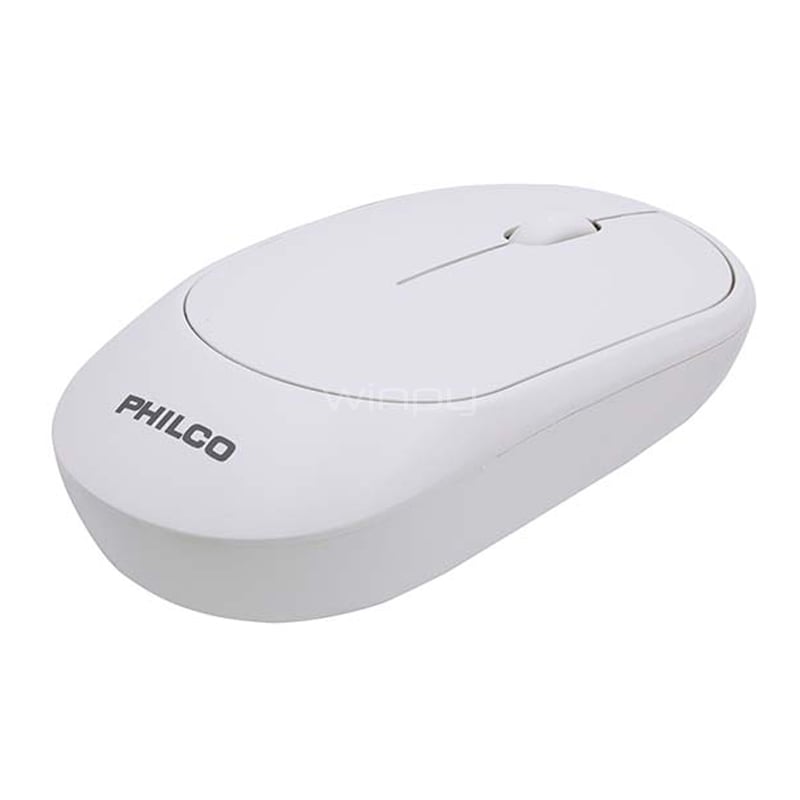 Mouse Inalámbrico Philco SPK7314 (Dongle USB, 1.200dpi, Blanco)