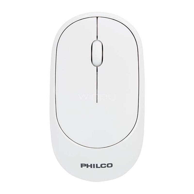 Mouse Inalámbrico Philco SPK7314 (Dongle USB, 1.200dpi, Blanco)