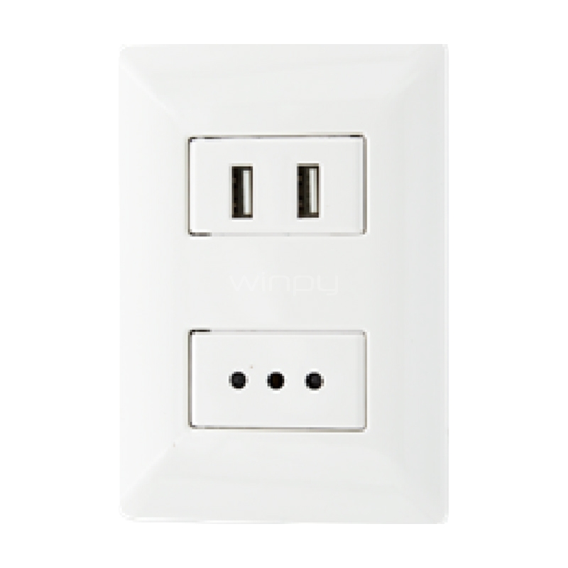 Enchufe para Muro Philco 78555 con USB (127/250V, 10A)