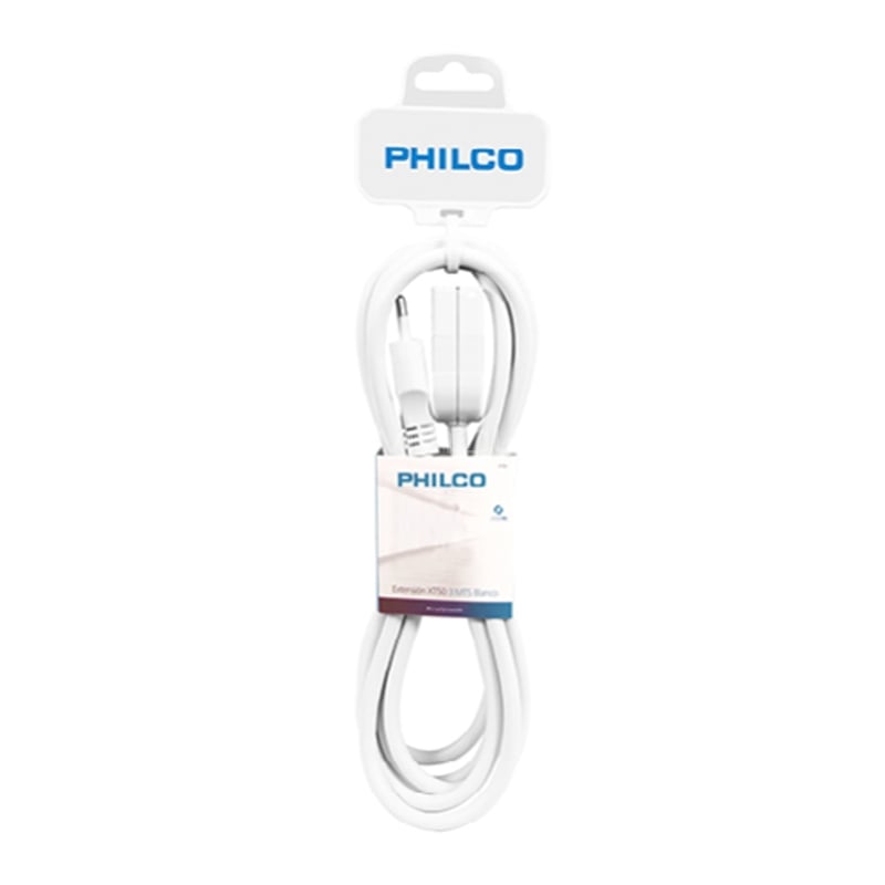 Alargador Philco XT50 de 5 metros (10A, Blanco)